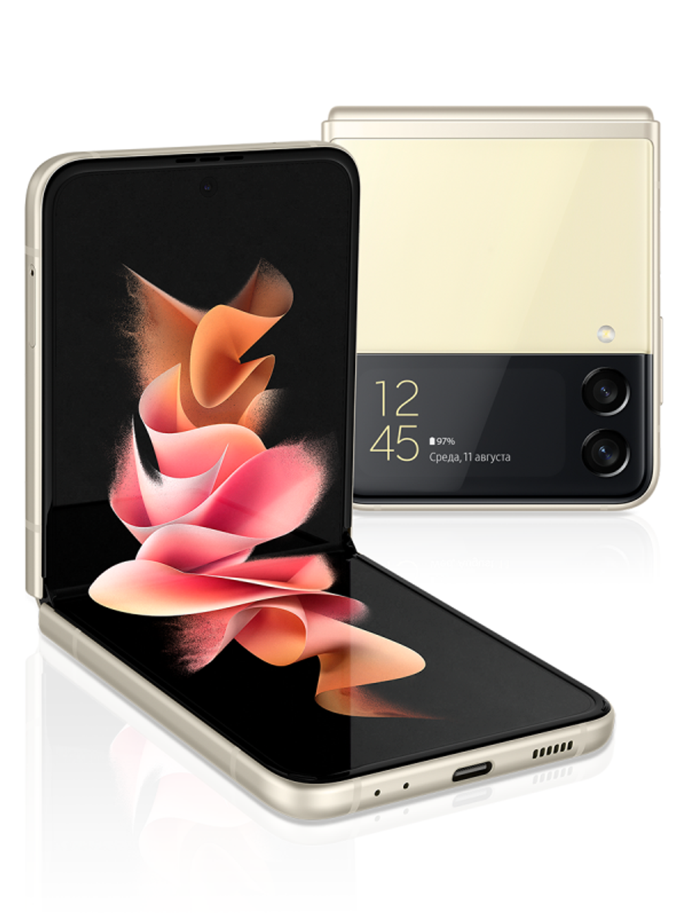 Смартфон Samsung Galaxy Z Flip3 SM-F711 128Gb Бежевый (SM-F711BZEASER)
