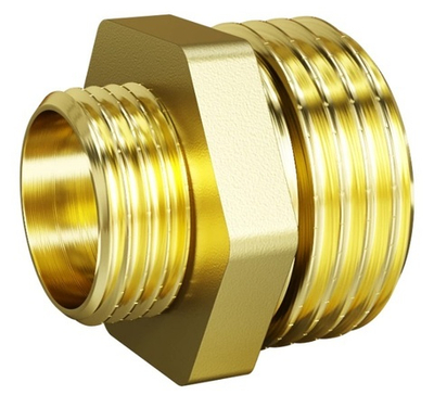 Ниппель переходной LD PRIDE НН 3/4"Х1/2" латунь