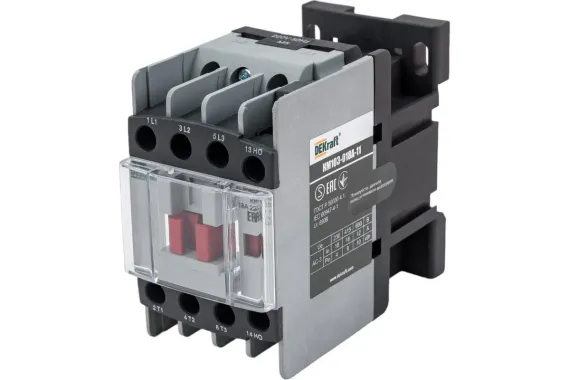 Контактор DEKraft КМ-103 18А 230В/АС3 1НО+1НЗ 36385