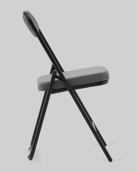 Стул складной Джонни велюр велютто темно-серый каркас черный матовый