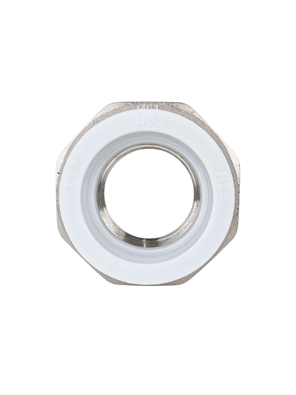 Муфта комбинированная разъемная (Американка) PPR внутренняя резьба 63х2,  белый, RTP (14/1)