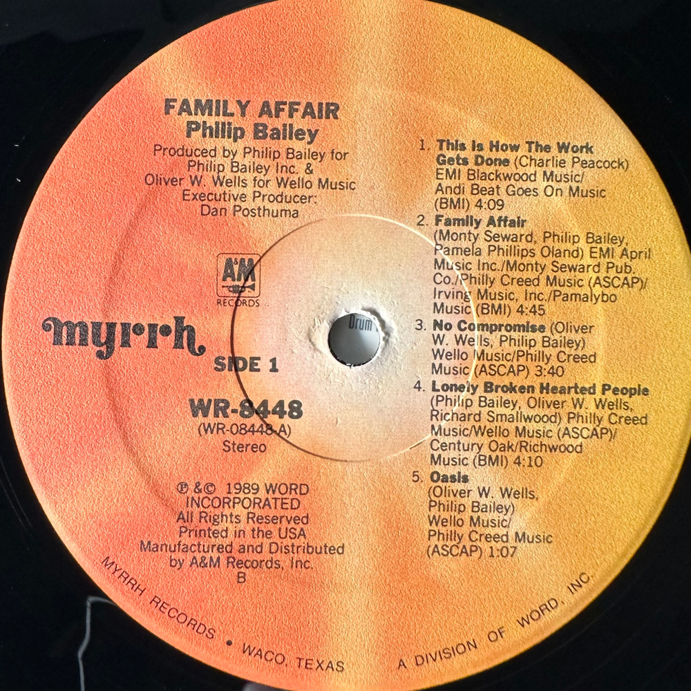 Philip Bailey ‎– Family Affair (США 1989г.)