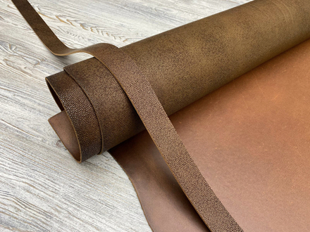 Ременная кожа Razza Oliva Brown (3,0 мм+) цв. Коричнево-оливковый