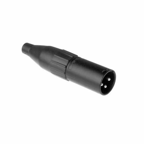 AMPHENOL AC3MMB - Коннектор XLR кабельный папа , 3 контакта, точеные контакты, цвет - черный