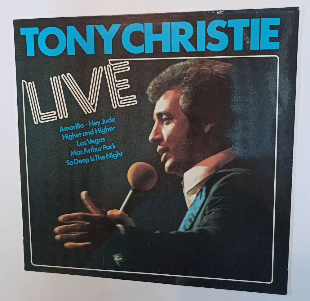 Винтажная виниловая пластинка LP Tony Christie Live (UK 1975)