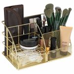 Органайзер для косметики и мелочей металлический 5 секций, MONTE VITA, 140х220х127 мм, золото, 272477
