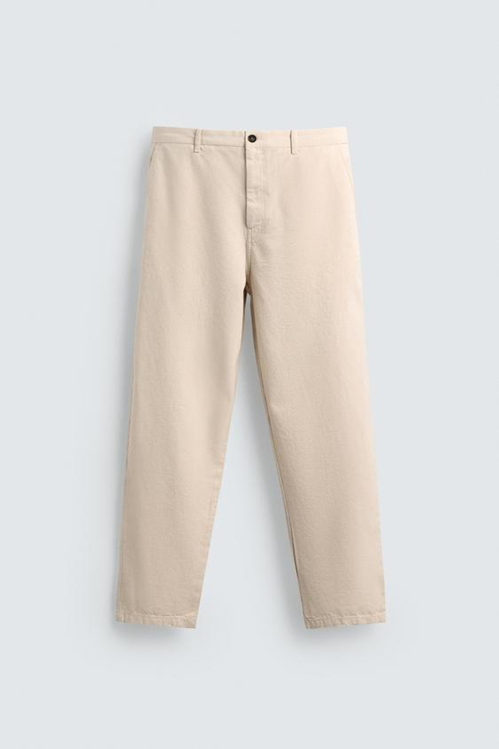 ZARA БРЮКИ ЧИНОС STRAIGHT FIT, СВЕТЛО-БЕЖЕВЫЙ