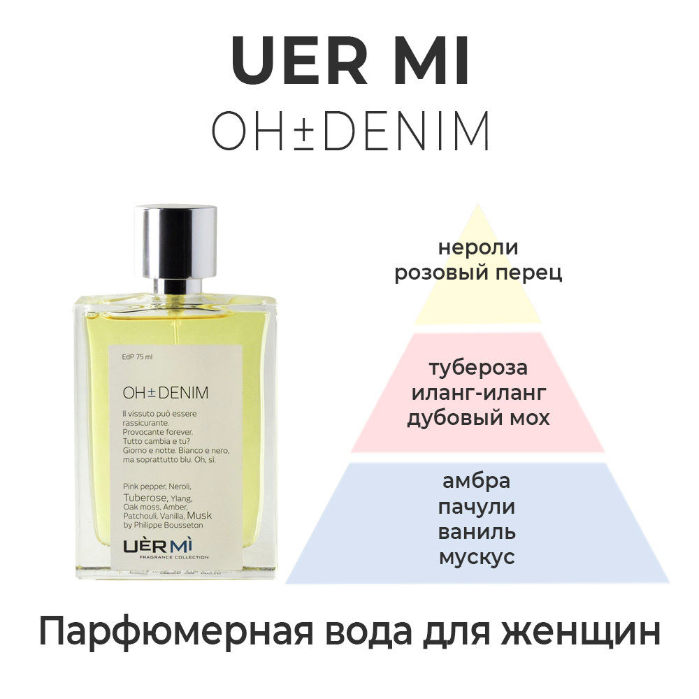 UerMi OH±DENIM by Philippe Bousseton - парфюмерная вода для женщин. Описание аромата.
