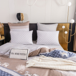 Комплект постельного белья Люкс Сатин 100% хлопок на резинке AR301