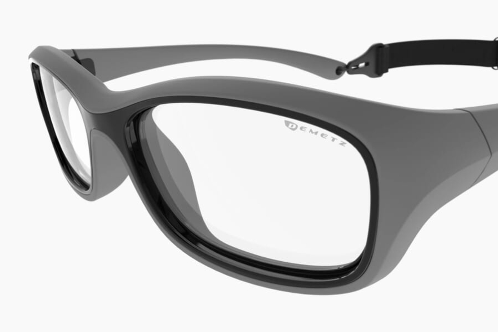 Спортивные очки с диоптриями Demetz Softness R / Grey / Black Colorless Cat.0