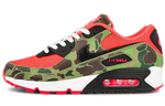 Nike Air Max 90 retro camouflage fabric shock absorption, wear-resistant, non-slip, low-top air cushion casual running shoes for men and women with the same black and red