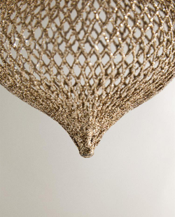 ZARA HOME СЕТЧАТЫЙ ЕЛОЧНЫЙ ШАР, СЕРЕБРЯНЫЙ