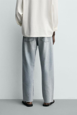 ZARA ДЖИНСЫ STRAIGHT FIT, ГОЛУБОЙ