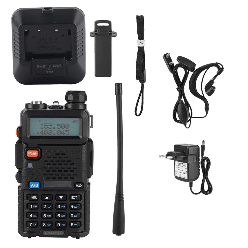 BAOFENG UV-5R 5W 1800mAh 2 режима мощности Комплект радиостанций 2 шт.