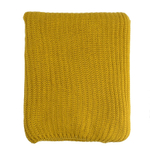 Плед вязаный горчичного цвета Essential,  130х180 см