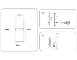 Ambrella Настенный светильник со сменной лампой GU10 Wall FW2476
