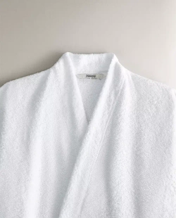 ZARA HOME ХЛОПКОВЫЙ ХАЛАТ, БЕЛЫЙ