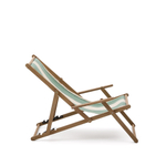 Vilara Складной шезлонг для улицы в полоску зеленого и бежевого цвета
