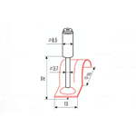 Гвозди монтажные пироксилиновые PA32-16K (гвоздь-скоба 16 мм, красный, 100 шт/уп) FEDAST
