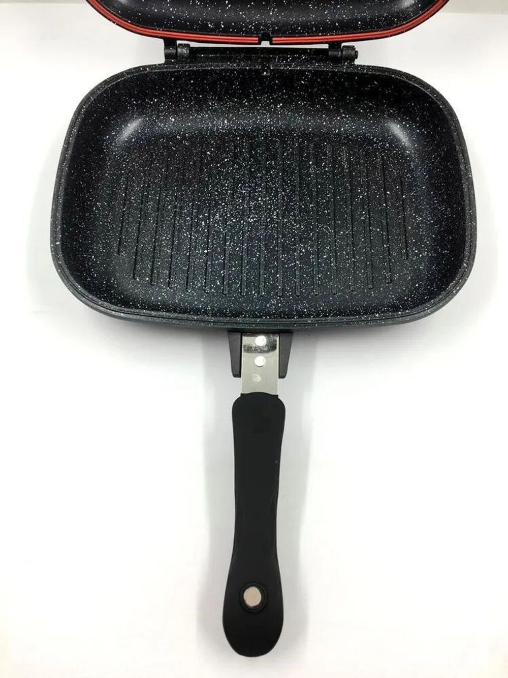 Сковорода гриль 30*24*7,5см, ручка Soft touch с магнитным замком