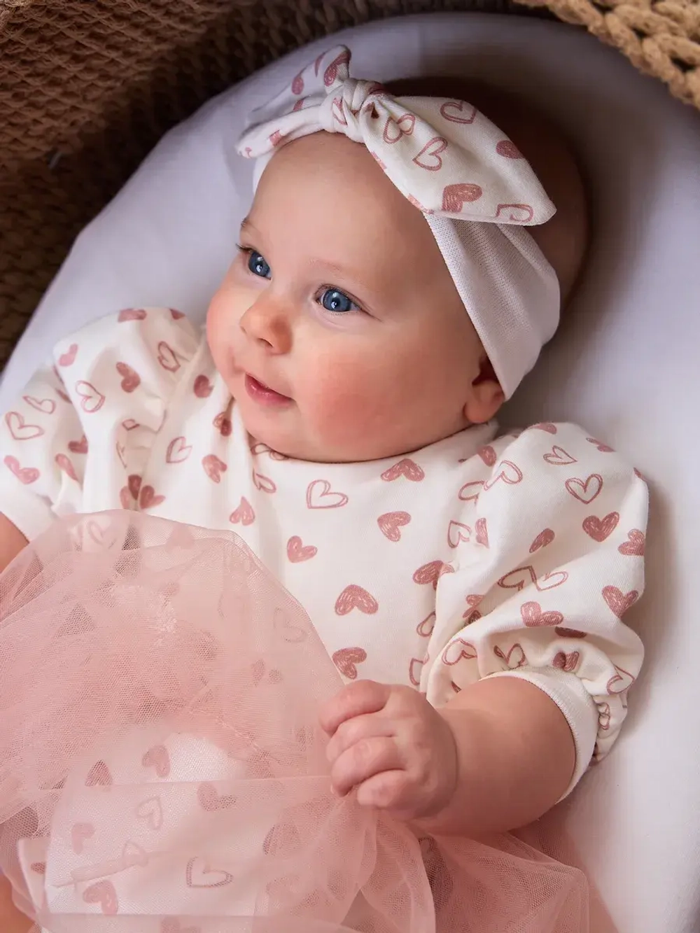 Платье-боди детское сердечки