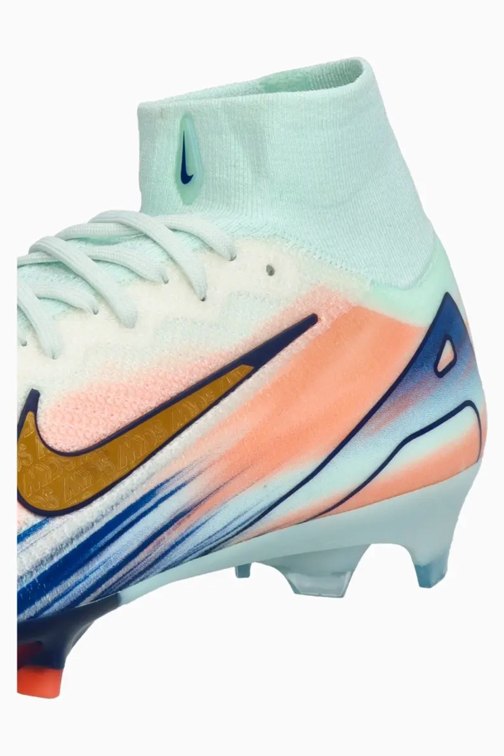 Nike mercurial superfly white and orange top