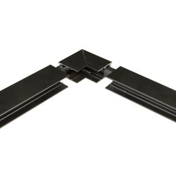 UBX-MS22-35 BLACK Коннектор для накладных магнитных шинопроводов. 35мм. Угловой. Вертикальный. Черный. ТМ Uniel