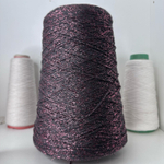 COTTON LUREX, 95% хлопок, 5% люрекс; 400м/100гр. Шнурок графитовый, люрекс розовый