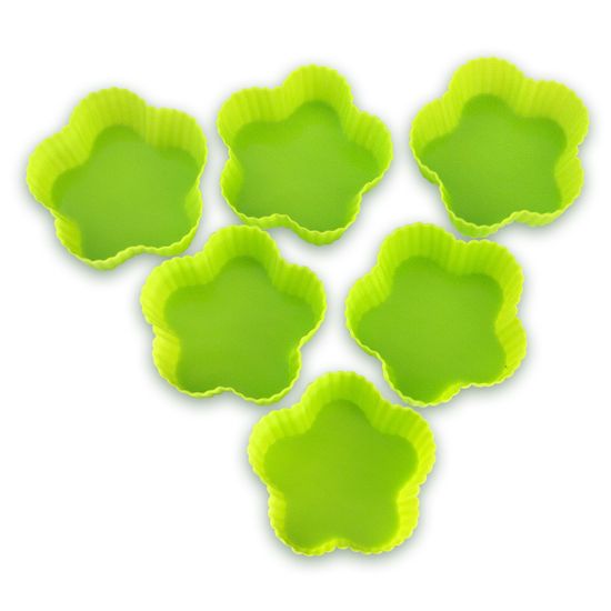 Набор силиконовых порционных формочек 6 шт. Kamille KM-7733 (цветочки)