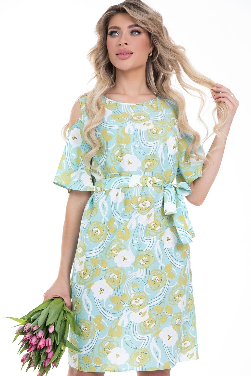 Платье Летнее настроение (бирюза) Diolche (Акция)