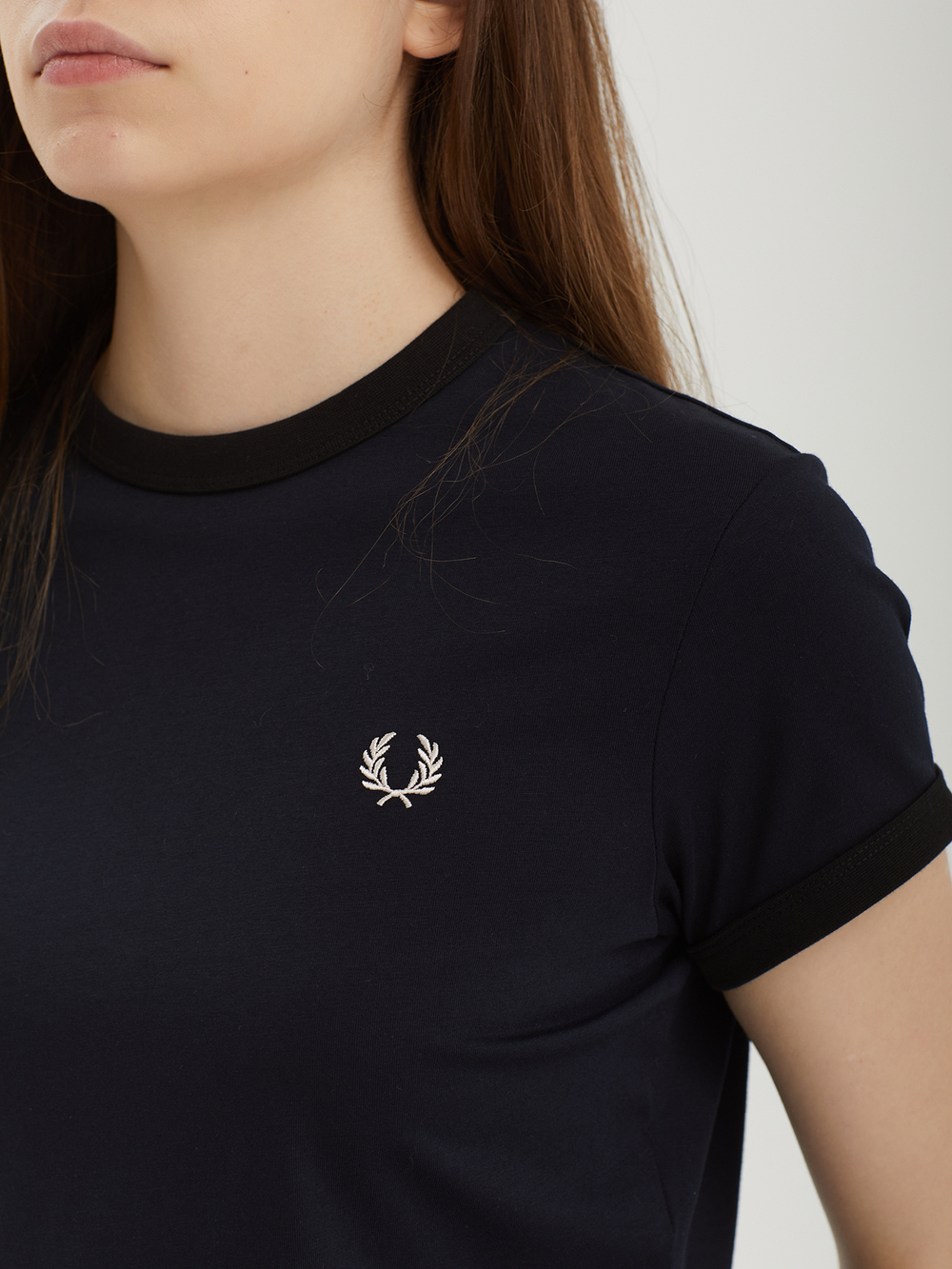 Женская Футболка Cropped Ringer