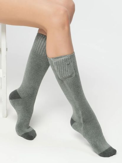 Носки с подогревом RedLaika RL-N-02 (Akk) с аккумуляторами, серые до 4 часов (2600 mAh)