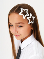 Заколка для волос Star, белая (2шт)