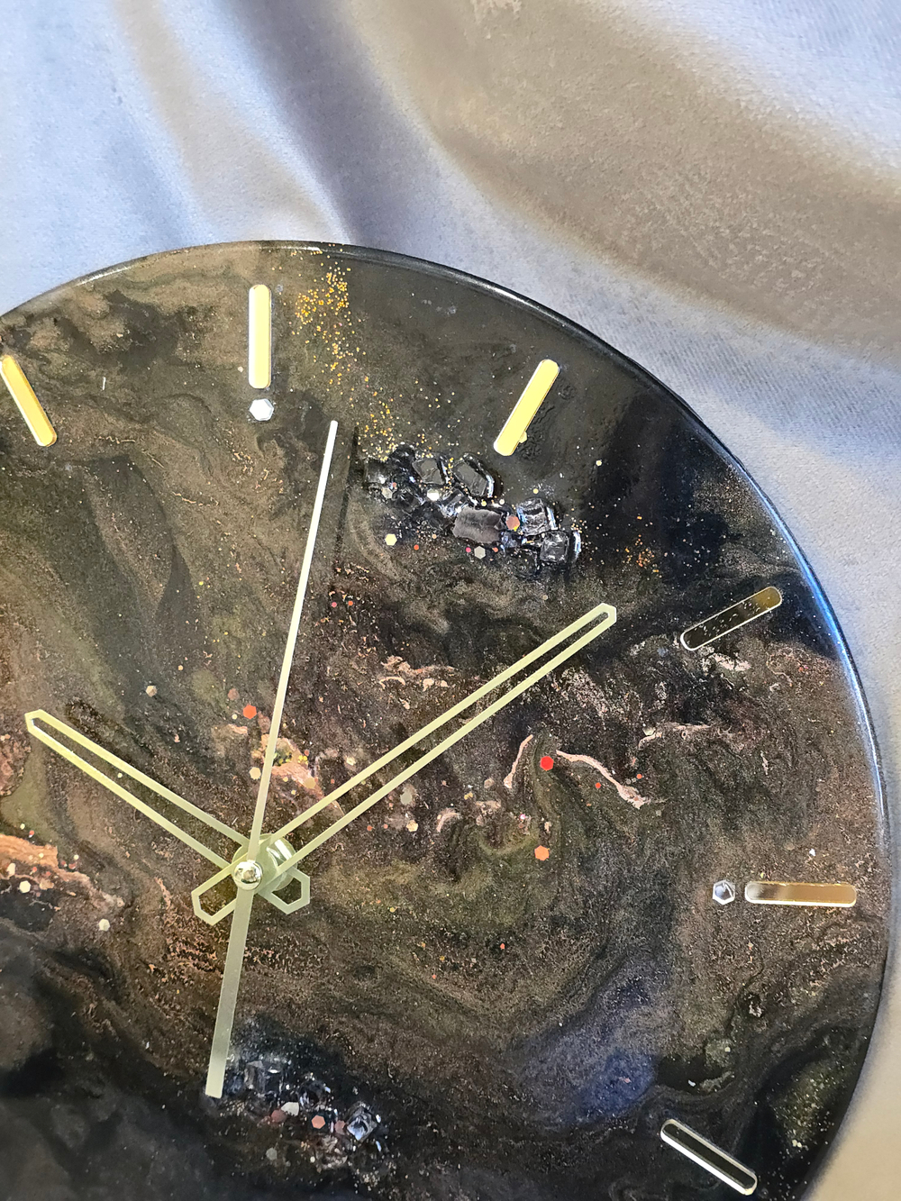 🕒 Часы настенные из эпоксидной смолы 30 см «Космическая бездна»