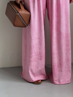 Костюм «варенка» розовый с силуэтной футболкой