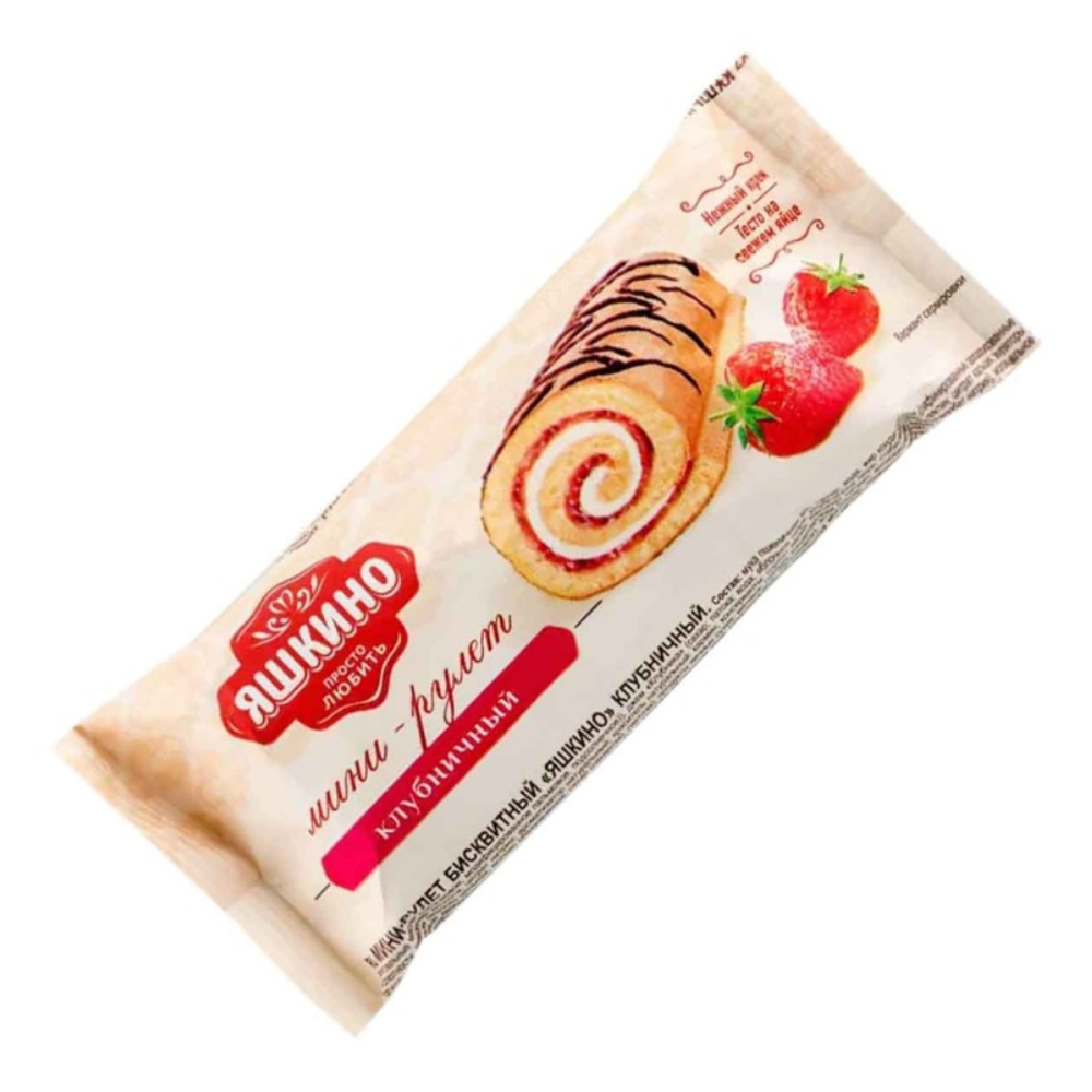 Мини-рулет Яшкино со вкусом клубники 35 гр