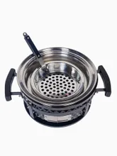 Настольный керамический гриль Diamond Egg Tabletop Grill, 30 см, чёрный
