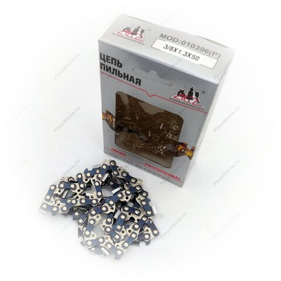 Цепь пильная 3/8", 50-зв, 1.3-мм (квадратный зуб, 63-PS, коробка, MS-180/250, аналог) [AEZ]