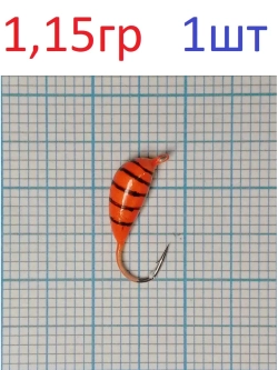 Мормышка вольфрамовая Банан-спорт с ушком