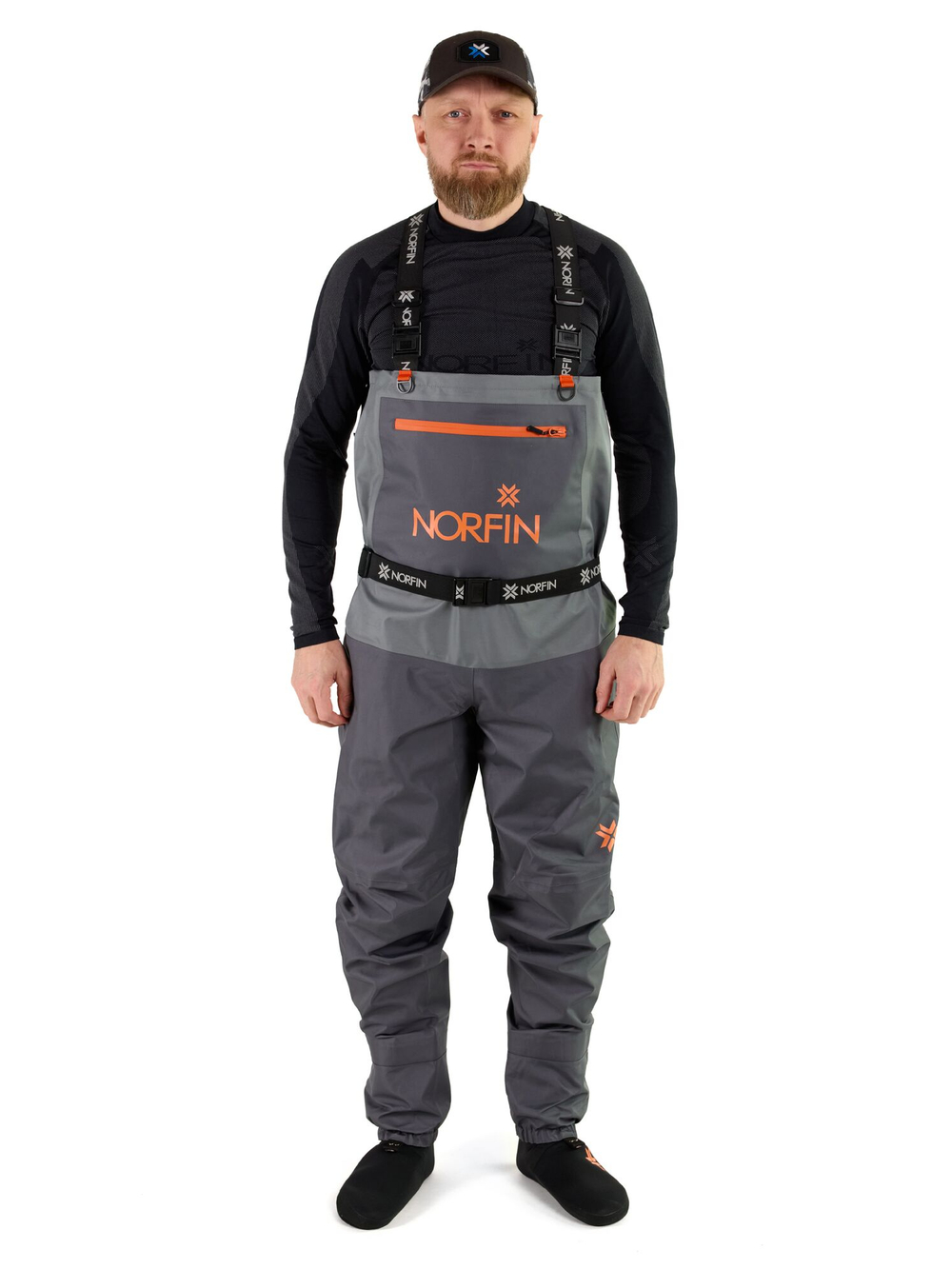 Полукомбинезон заброд. Norfin PILOT STOCKINGFOOT GRAY р.ML