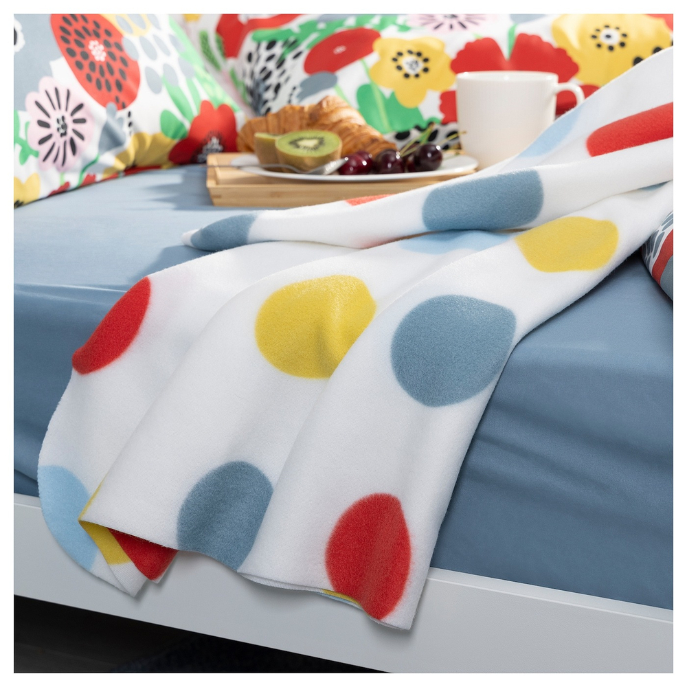 IKEA BRUKSVARA  (ИКЕА БРУКСВАРА)  -  Одеяло, разноцветное/узорчатое, 120x160 см