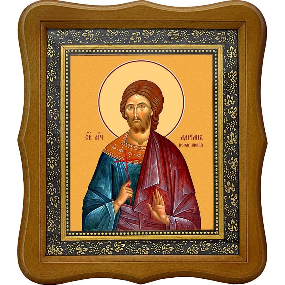 Адриан Ванейский, Кесарийский (Палестинский) мученик. Икона на холсте.