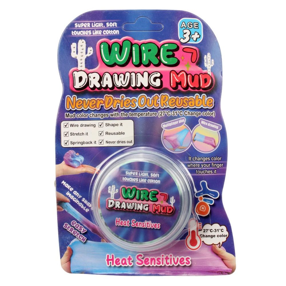 Лизун тянучка меняет цвет от нагревания, лизун 6 г, 4 цвета микс, с-30770