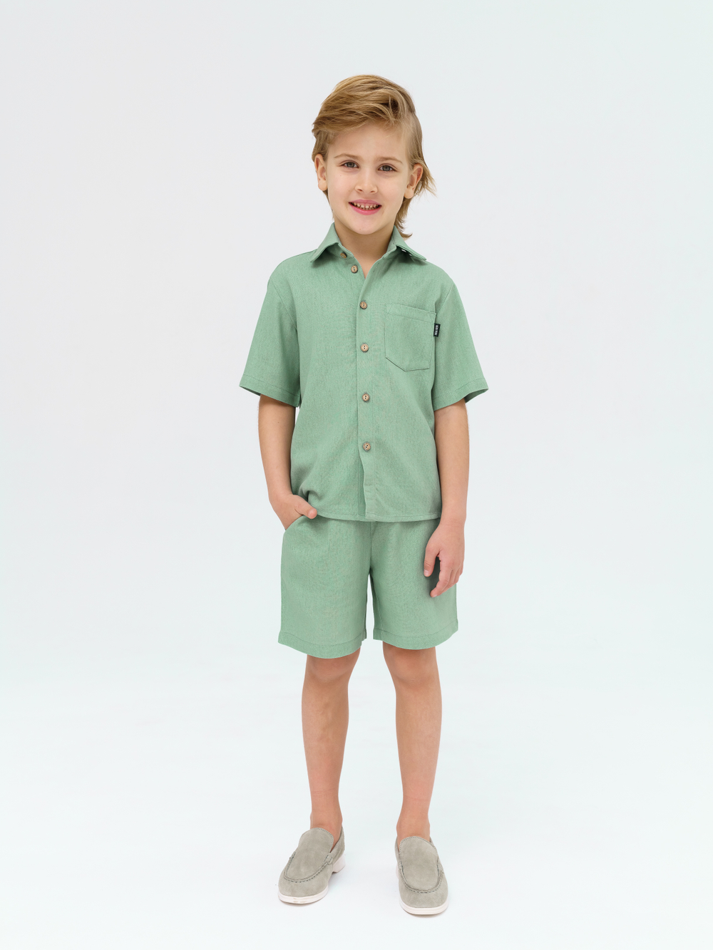 Костюм льняной с шортами