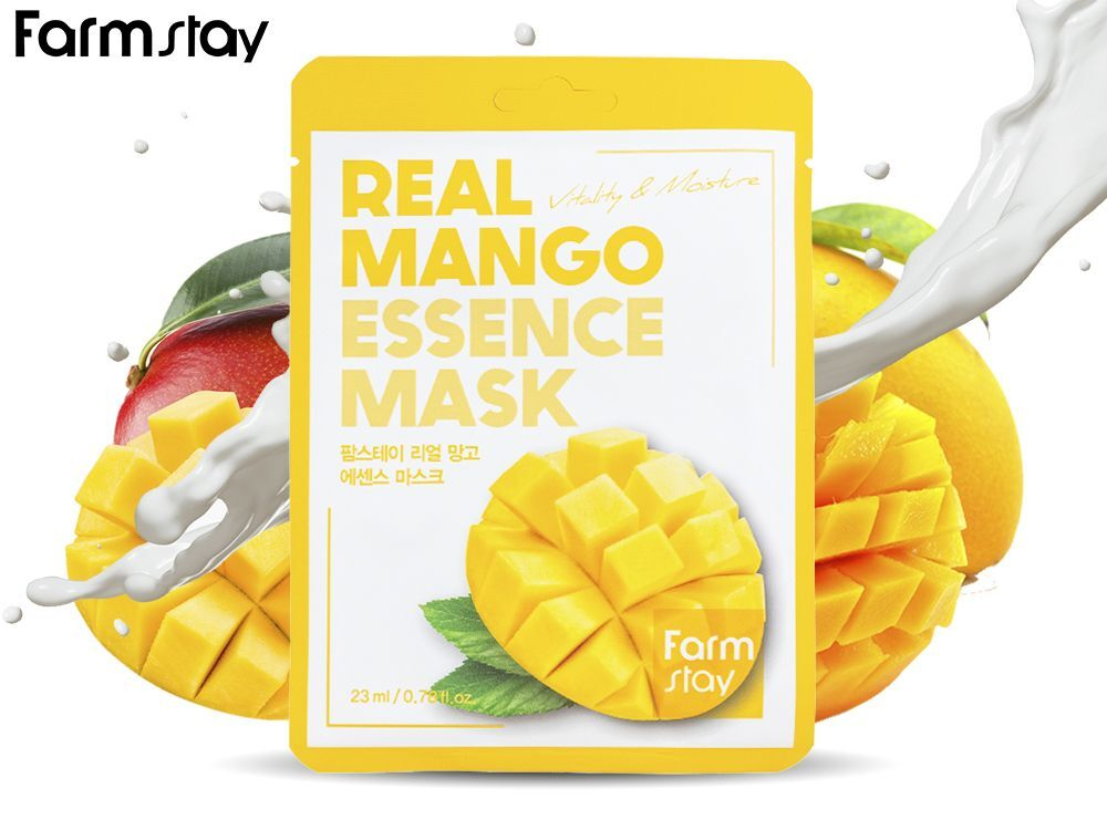 FarmStay Маска тканевая для лица с экстрактом манго - Real mango essence mask, 23мл