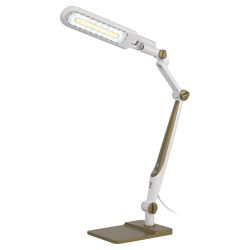 Настольный светильник ЭРА NLED-497-12W-G светодиодный на струбцине и с основанием золото