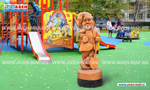 Деревянная фигура Гном с лопатой