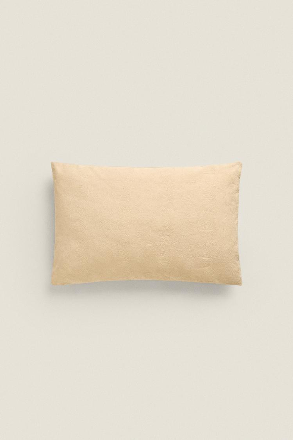 ZARA HOME ЖАККАРДОВЫЙ ЧЕХОЛ ДЛЯ ДЕКОРАТИВНОЙ ПОДУШКИ С ВЫШИВКОЙ, БЕЖЕВЫЙ