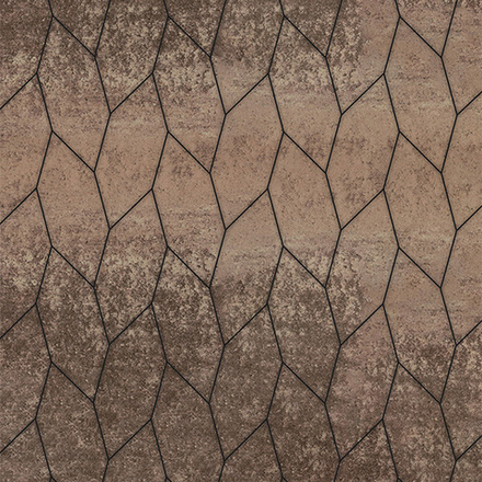 Тротуарная плитка СКОШЕННЫЙ ШЕСТИУГОЛЬНИК - Листопад гладкий Хаски