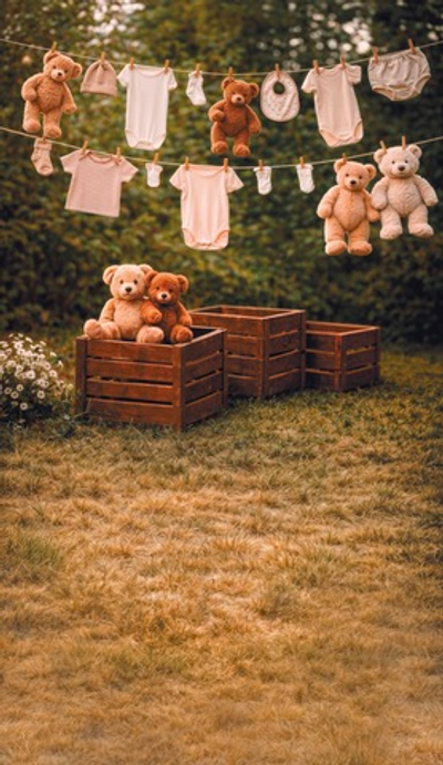 Стирка - мишки - лес - фон неопреновый